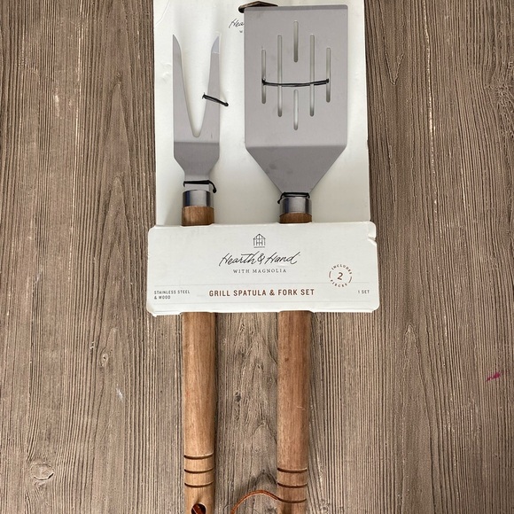 Hearth & Hand Gray Grill Spatula & Fork Set - Picture 1 of 4